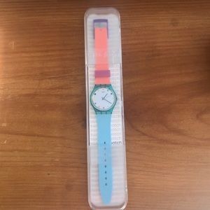Multi colored Swatch Watch